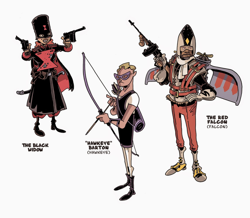 Illustration for article titled Artist Redesigns Marvel Comic Characters As Retro Pulp Heroes